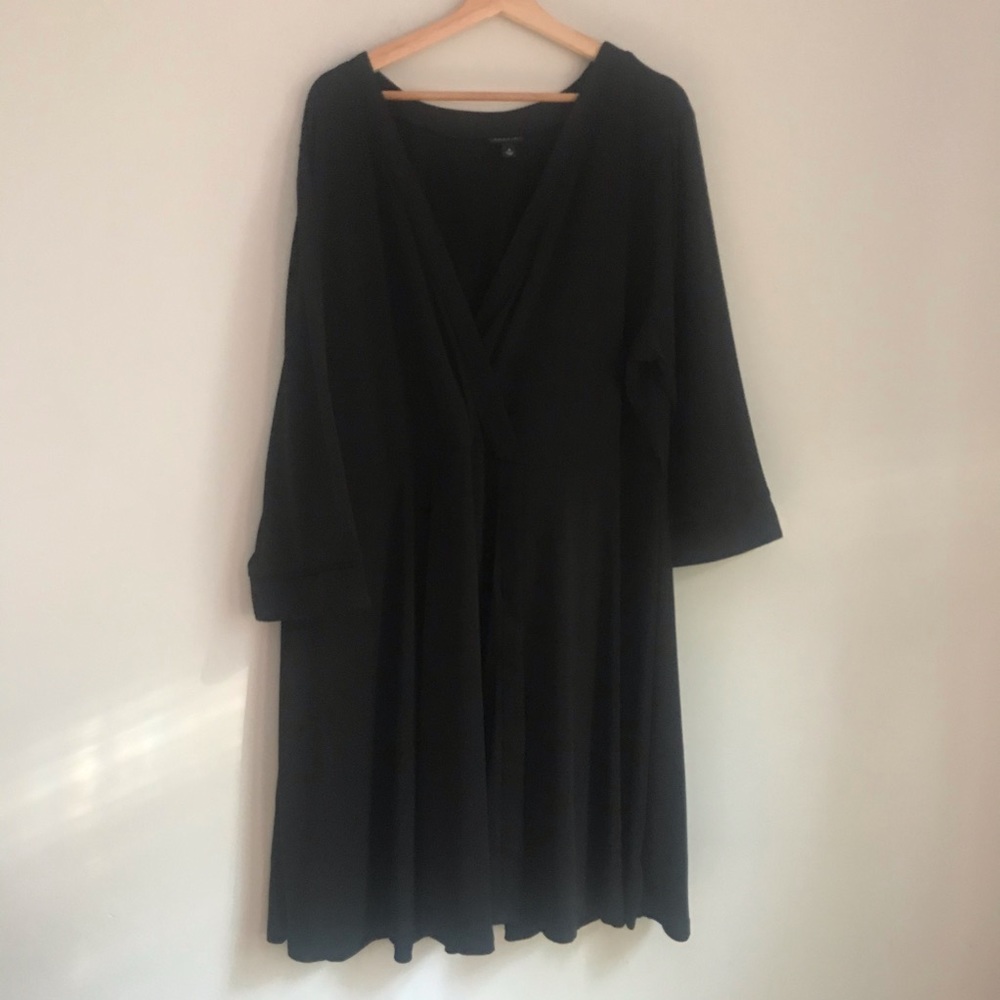 TORRID Black Jersey Knit Wrap Dress Women's Sz 4X Solid